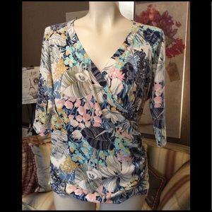 Price Drop! CAbi Floral Wrap Blouse